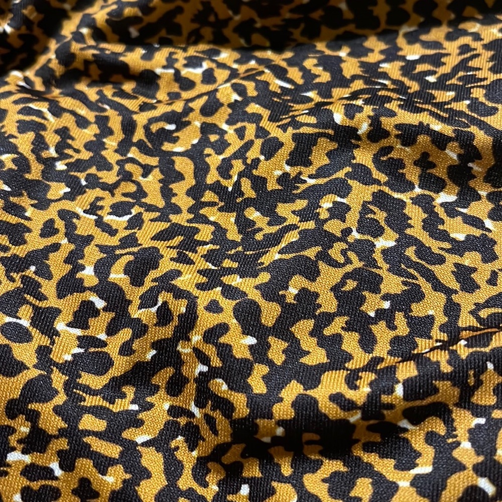Isabel Marant Fauve Yellow Leopard Print JUCIENNE Sharkbite Jersey‎ Dress 6 - Picture 8 of 17